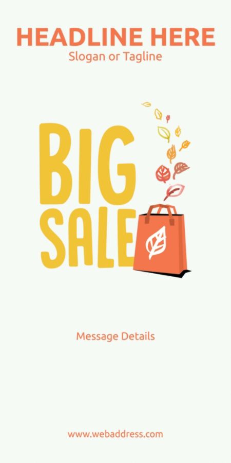 Custom Vertical Display Banner Big Sale Bag Office Depot
