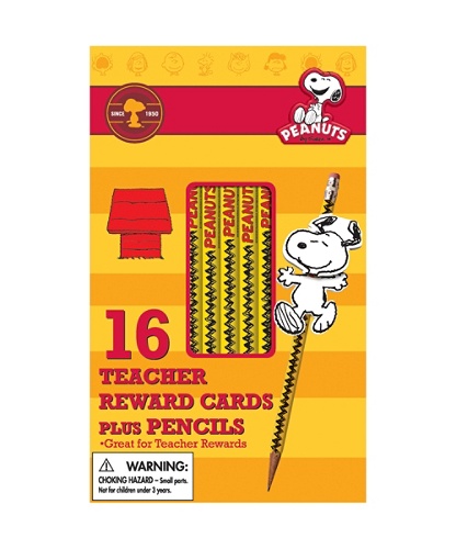 Eureka Peanuts Snoopy Way To Go Pencil Rewards With Toppers