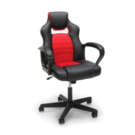 Essentials Racing Style Chair Redblack Office Depot