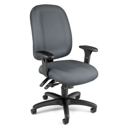 OFM Ergonomic Mid Back Task Chair GrayBlack by Office Depot & OfficeMax