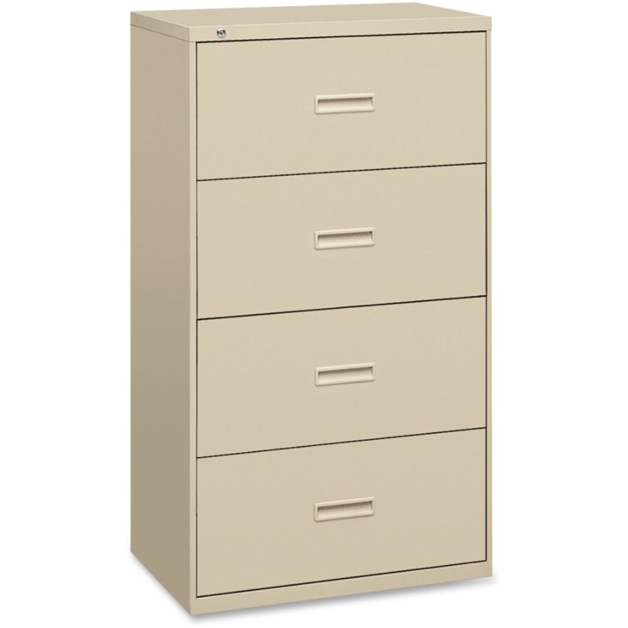 Basyx By Hon 400 Series File Cabinet 4 Drawers Putty Office Depot