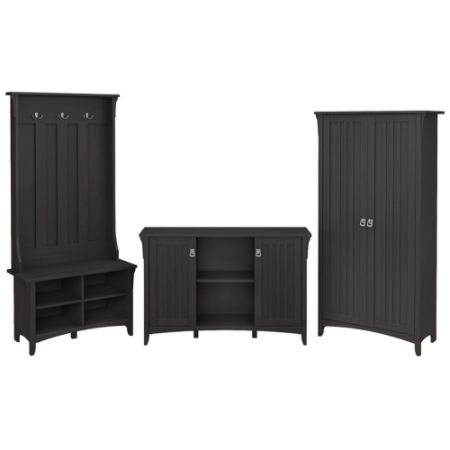 Bush Furniture Salinas Entryway Set Black Office Depot