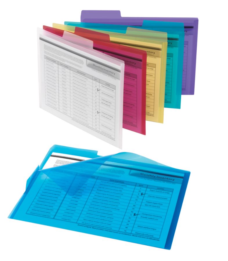 office depot project folders poly tab brand pack officedepot assorted letter colors   