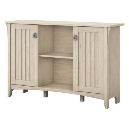 Bush Furniture Salinas Storage Cabinet With Doors Antique White