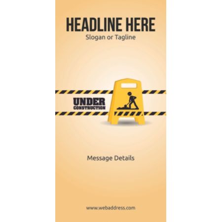 Custom Vertical Banner Under Construction Office Depot