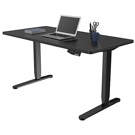 Loctek Electric Height Adjustable Stand Up Desk Black Office Depot