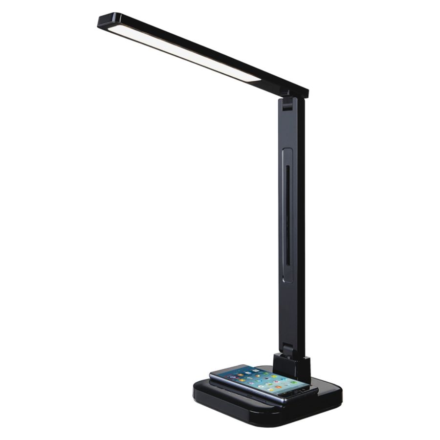 Lorell Led Smart Usb Desk Lamp With Qi Wireless Charger Dimmable