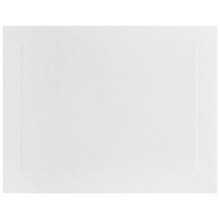 JAM Paper Blank Note Cards Panel Border 4 14 x 5 12 White Pack Of 100 ...