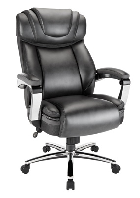 Realspace Axton Leather High Back Big Tall Chair Dark Gray Item 248897