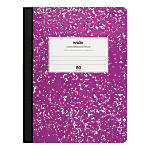 Office Depot® Marble Composition Book, 7 1/2" x 9 3/4", Wide Ruled, 160 Pages (80 Sheets), Purple