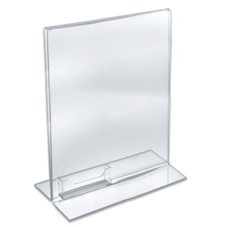 Azar Displays Double Foot Acrylic Sign Holders With Attached