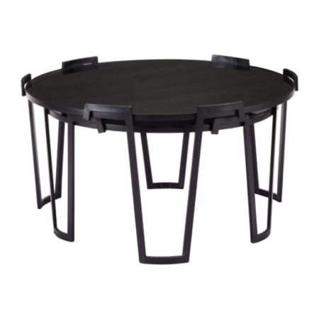 Zuo Modern Nesting Coffee Tables Round Black Set Of 2 ...