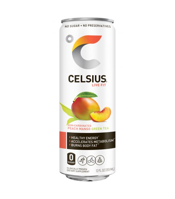 Celsius Green Tea, Peach Mango, 12 Ounce (BBD: 05/2023)