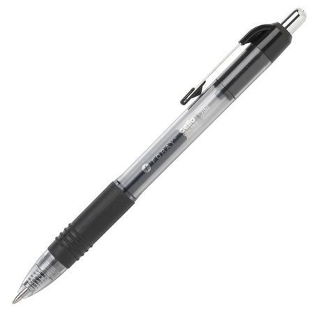 FORAY Retractable Gel Pens Fine Point 0.7 mm Clear Barrel Black Ink ...