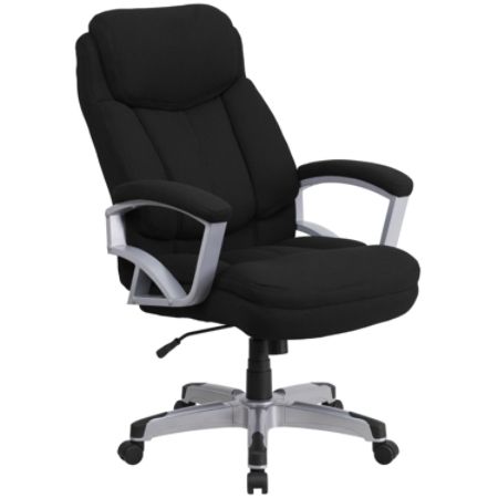 Flash Furniture Hercules Big Tall Fabric High Back Swivel Office Chair Black Silver Item 260049