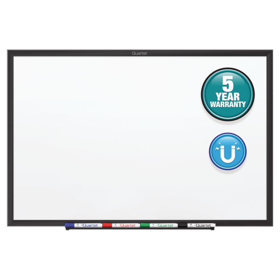 Quartet Classic Nano-Clean Magnetic Dry-Erase Board 72 x 48 6 x 4 Black Aluminum