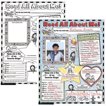 Scholastic Instant Personal Posters Read All About Me by Office Depot ...