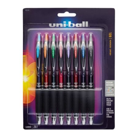uni ball 207 Retractable Fraud Prevention Gel Pens Medium ...