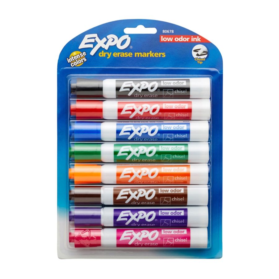 EXPO 8ct Asst. Chisel tip Dry Erase Marker