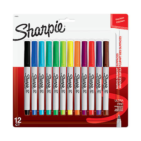 Sharpie Fine Point Permanent Marker Pack of 9 Black 1 ea