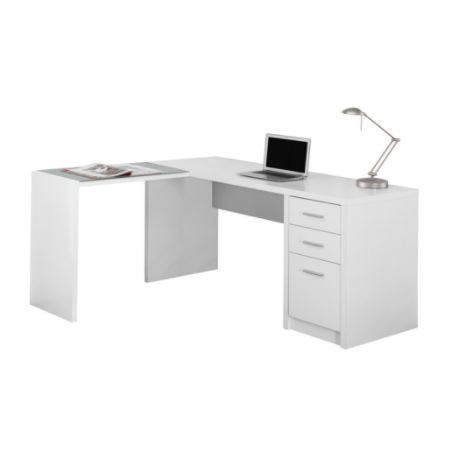 Monarch Specialties Corner Computer Desk With 3 Drawers 60 W X 55