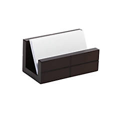 Realspace Wood Collection Business Card Holder Brown - Office Depot