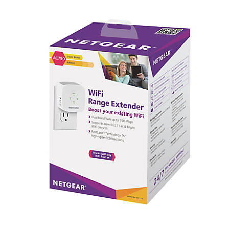 NETGEAR AC750 WiFi Range Extender EX3110 100NAS  Office Depot NETGEAR AC750 WiFi Range Extender EX3110 100NAS  Office Depot