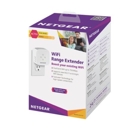 NETGEAR AC750 WiFi Range Extender EX3110 100NAS  Office Depot