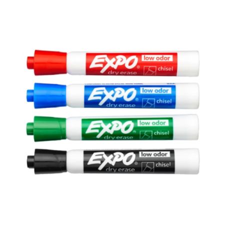 Download EXPO Low Odor Dry Erase Markers Chisel Point Assorted Colors Pack Of 4 by Office Depot & OfficeMax