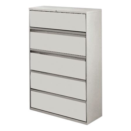 Lorell Fortress Series 42 W Steel Lateral File Cabinet 5 Drawer