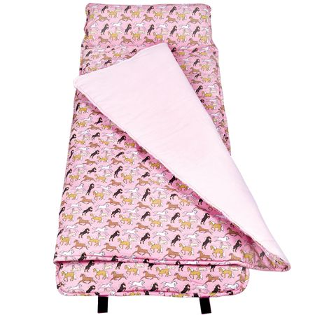 Wildkin Nap Mat Horses 50 H X 20 W X 1 12 D Pink Office Depot