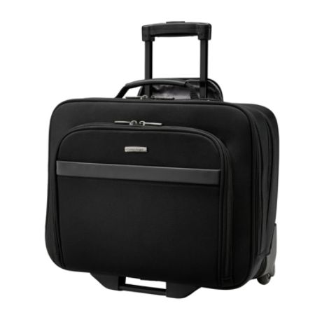 Samsonite Double Gusset Wheeled Portfolio Black by Office Depot & OfficeMax