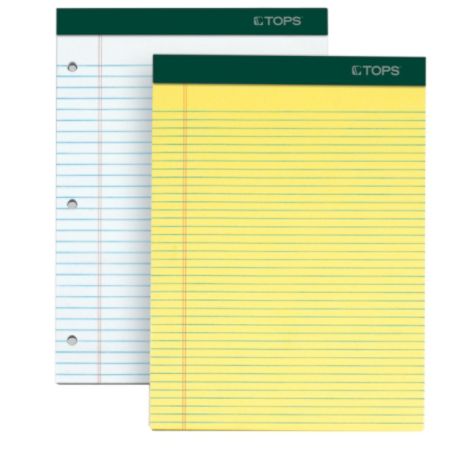 TOPS Double Docket Writing Pads 8 12 x 11 34 Narrow Ruled 100 Sheets ...