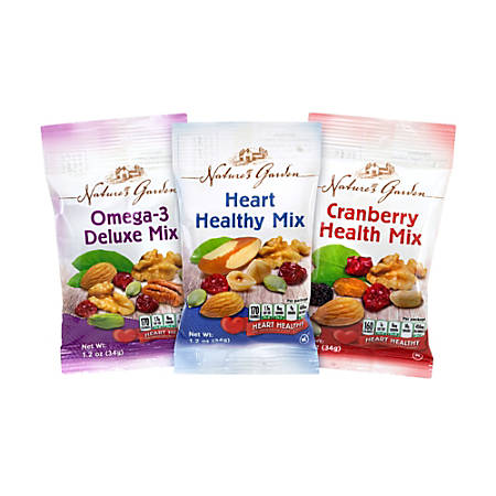 Natures Garden Healthy Snack Mix Variety Pouches 1 2 Oz Pack Of 50