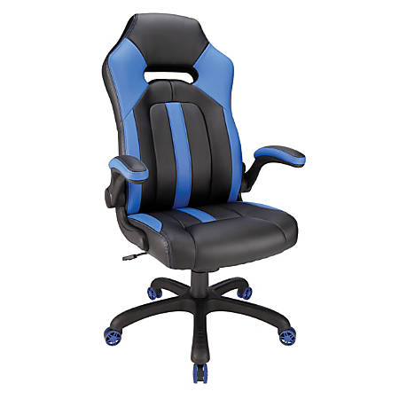 Realspace High Back Gaming Chair BlueBlack - Office Depot