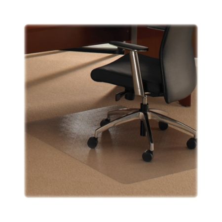 Floortex Polycarbonate Rectangular Chair Mat For Thick Carpet 35 X