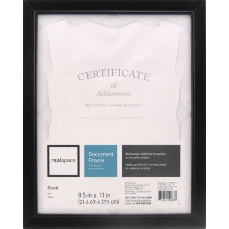 Realspace Photodocument Frame Cornell 8 12 X 11 Black Item 305557