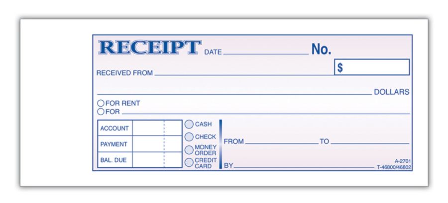 Receipts at Office Depot OfficeMax