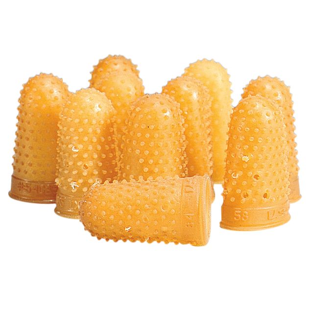 Rubber Finger Tips, Medium, 5/8" Diameter, 12/BX, Amber eBay