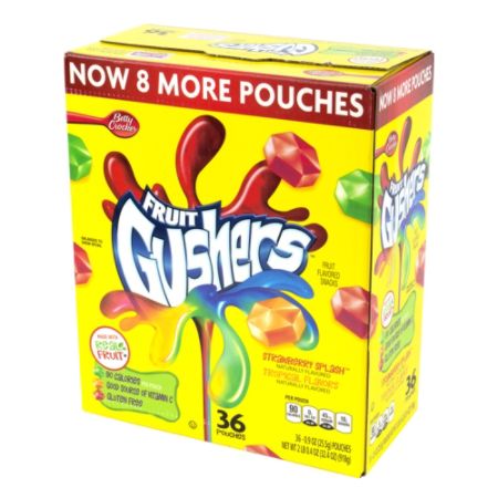 Gushers Fruit Pouches 0.9 Oz Box Of 28 by Office Depot & OfficeMax