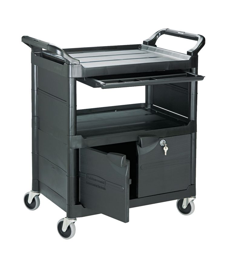 Rubbermaid 2 Shelf Utility Cart 37 34 H X 33 58 W X 18 58 D Black