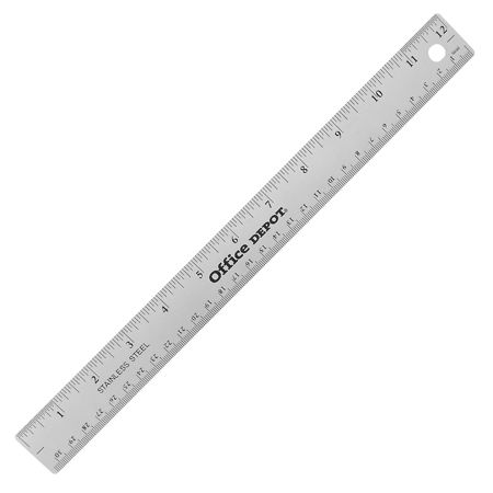 office depot brand stainless steel ruler 12 by office