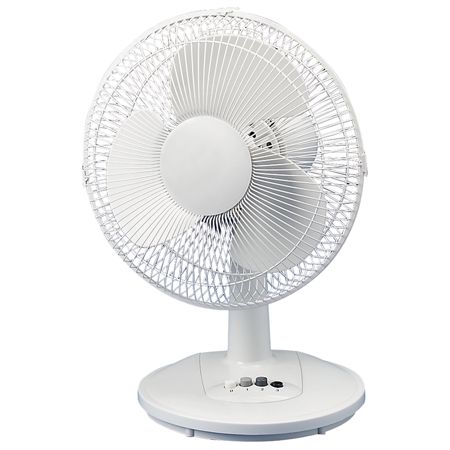 Atlantic Breeze 12 Oscillating Desk Fan Light Gray Office Depot