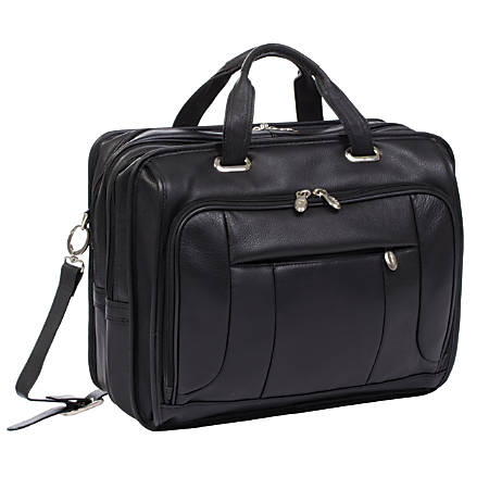 McKlein River West Leather Laptop Case Black by Office Depot & OfficeMax