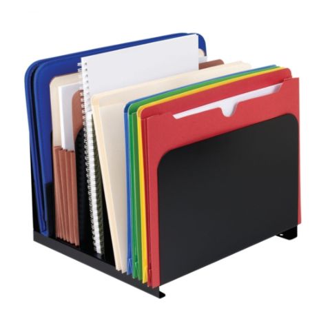 STEELMASTER Vertical Steel Organizer 5 Slots Black by Office Depot ...