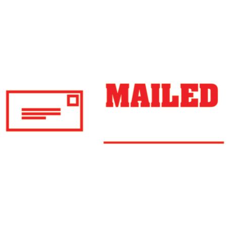 ACCU STAMP2 Pre Ink Message Stamp Mailed Red by Office Depot &amp; OfficeMax