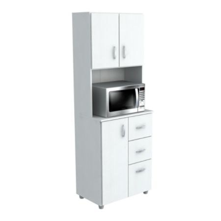 Inval Storage Cabinet With Microwave Stand 4 Shelves 66 H X 24 W X