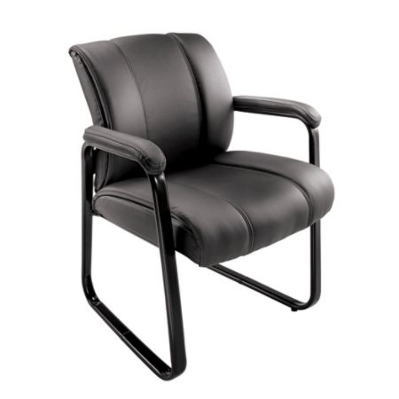 Brenton Studio Bellanca Leather Mid Back Guest Chair Black Item 334679