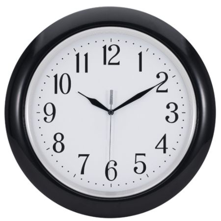 Office Depot Brand 13 45 Radio Controlled Translucent Wall Clock Black ...