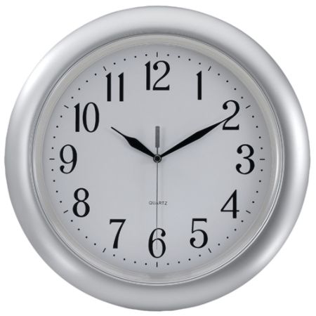 Office Depot Brand 13 45 Radio Controlled Translucent Wall Clock Silver ...